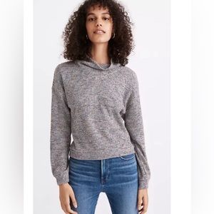 Madewell Textured Turtleneck Top in Rainbow Rib